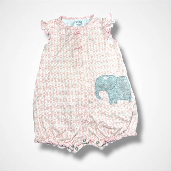 4/$20 Child Of Mine Elephant Print Romper - Picture 1 of 4